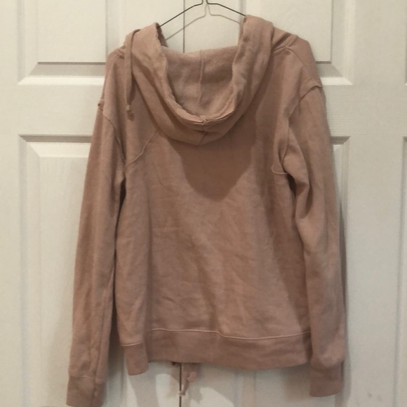 Pink junior hoodie with side tie - Picture 2 of 2